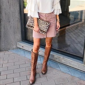 Red Dress Boutique leopard fold over clutch